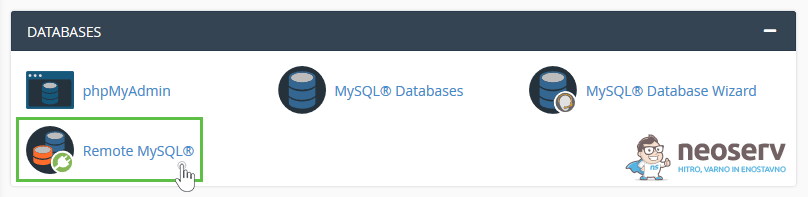 cPanel - Remote MySQL