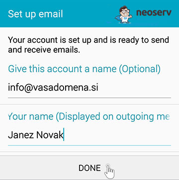 Android Mail - ime računa