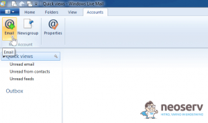Windows live mail 2012 - dodajanje novega računa