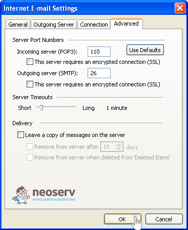 Outlook 2003 - Nastavitev kopije sporočila
