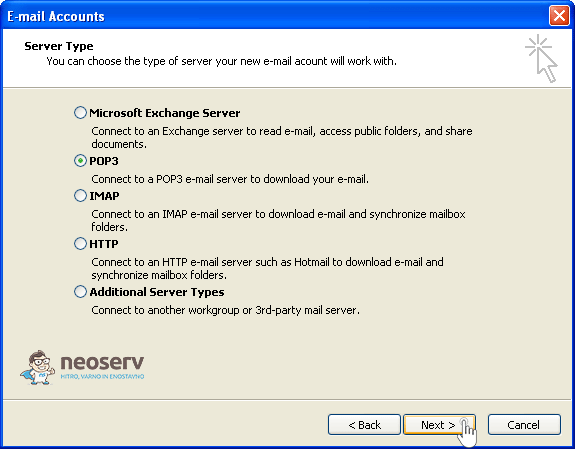 Outlook 2003 - POP protokol
