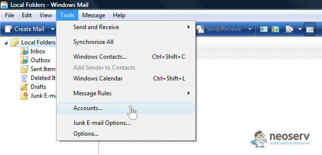 Windows Mail 6 en - računi