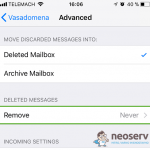 iPhone mail - kopijo sporočil pusti na strežniku - 4. korak