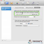 Mac Mail - kopijo sporočil pusti na strežniku - 2. korak