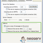 Outlook 2003 - kopijo sporočil pusti na strežniku - 5. korak