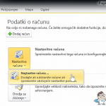 Outlook 2010 - kopijo sporočil pusti na strežniku - 1. korak