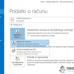 Outlook 2013 - kopijo sporočil pusti na strežniku - 2. korak