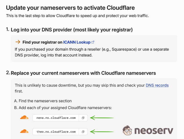 Cloudflare - Update Your Nameservers to Activate Cloudflare Cloudflare - Update Your Nameservers to Activate Cloudflare