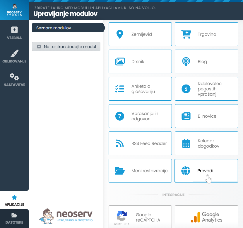 NEOSERV STUDIO - Aplikacije - Prevodi NEOSERV STUDIO - Aplikacije - Prevodi