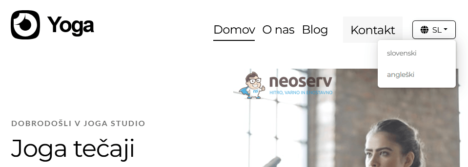 NEOSERV STUDIO - modul za izbiro jezika (2)