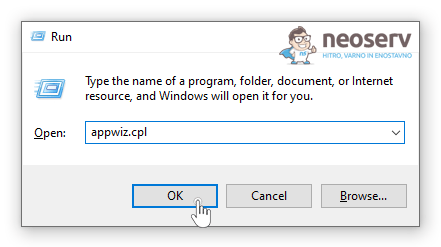 Run - appwiz.cpl Run - appwiz.cpl